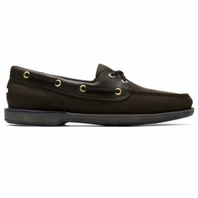 Sapatos Casual Rockport Perth Boat Homem Pretas PT-71493